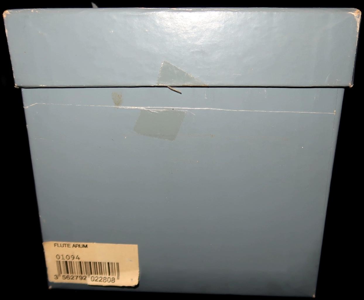 Daum Crystal French Arum Soliflor Pate de Verre Bud Vase w/Box, 7 1/2″
