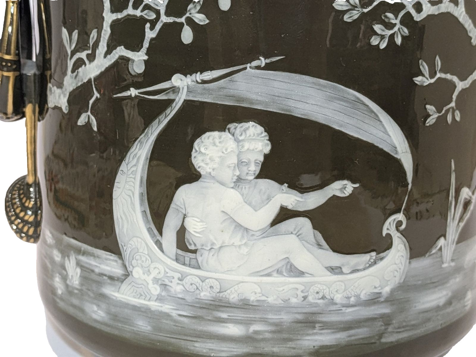Antique George Jones Pâte-Sur-Pâte Jardinière — Schenck ?