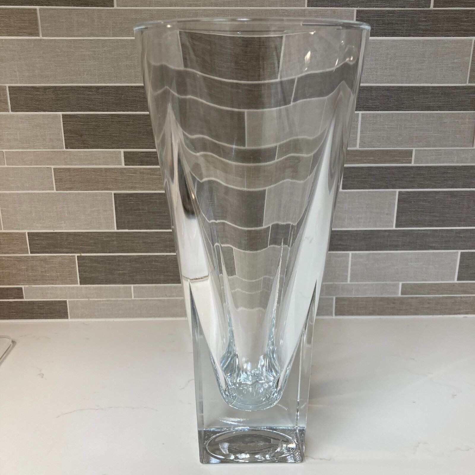 RCR Crystal Vase 12 ” Made In Tuscany Italy With