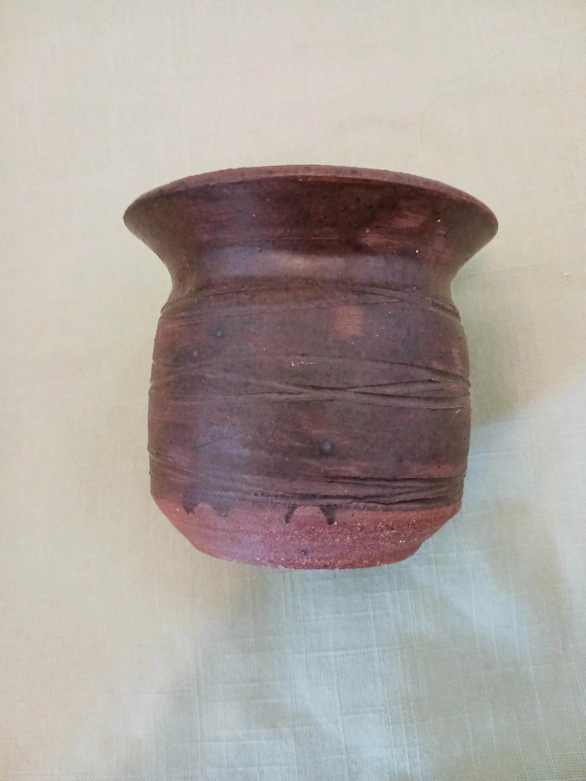 Handmade Signed Studio Pottery 4″ Glazed Pottery Glazed Vase