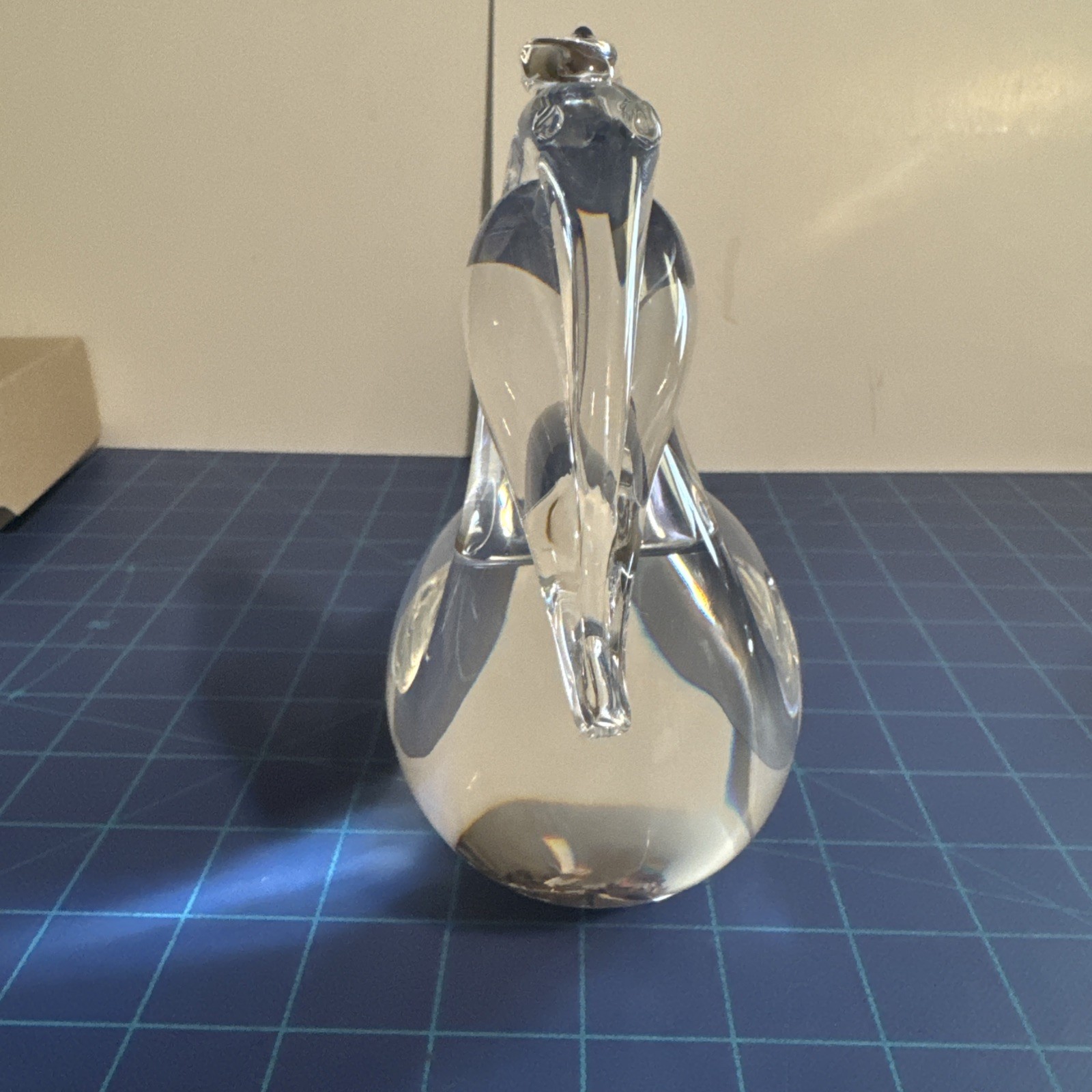 Vintage 1970s Steuben Hand Blown Pelican Figurine 7″ Long, Clean, Heavy 4 Lbs+