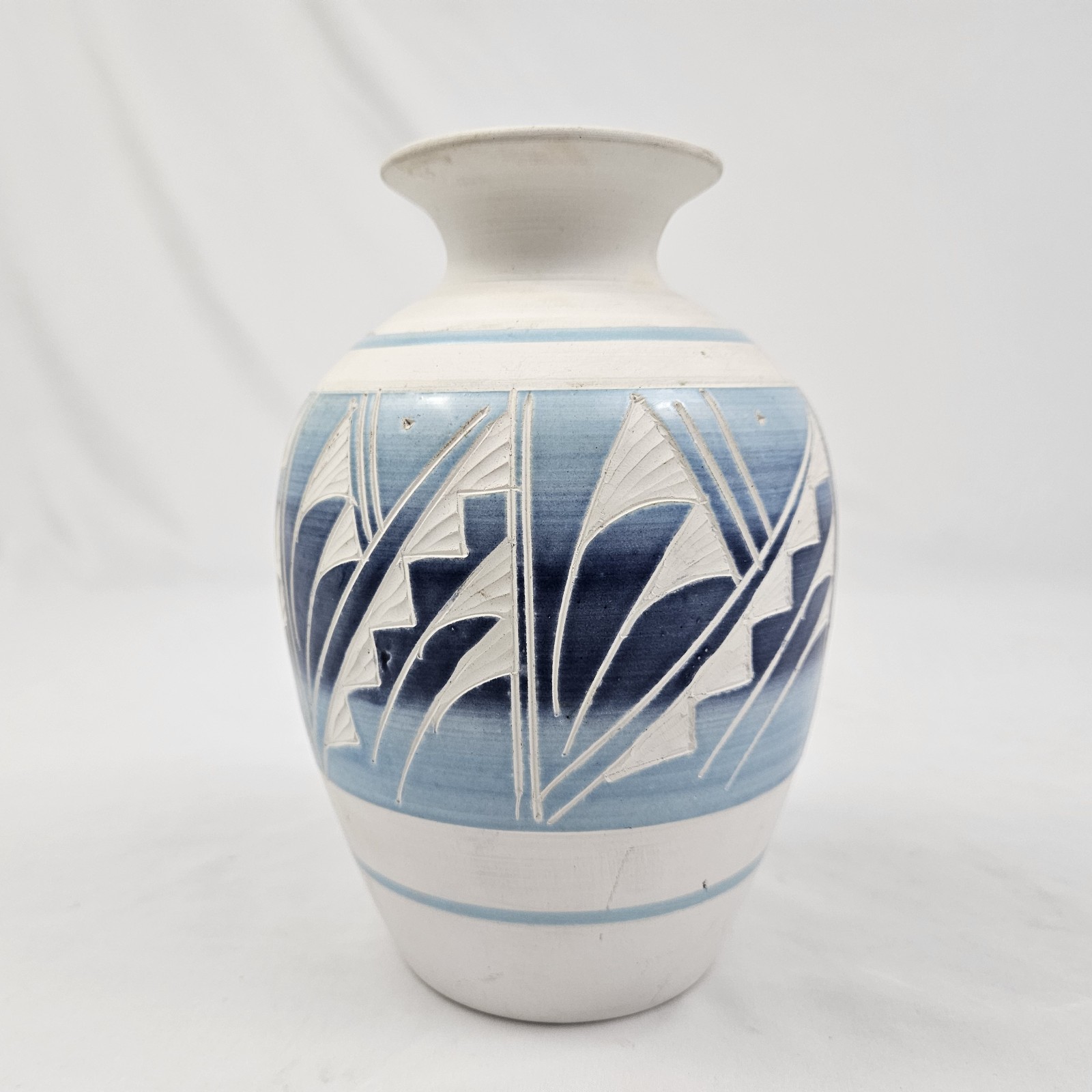 R Gonza Pottery Vase Mexican Signed Handmade Vintage Southwestern