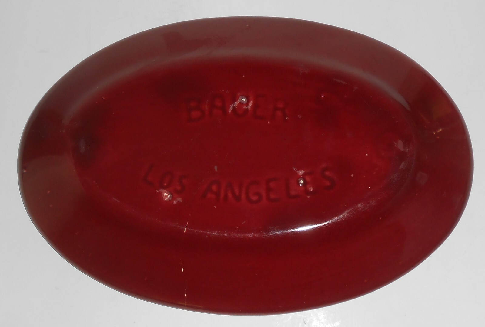 Bauer Pottery Ring Ware Burgundy Rare Small Platter