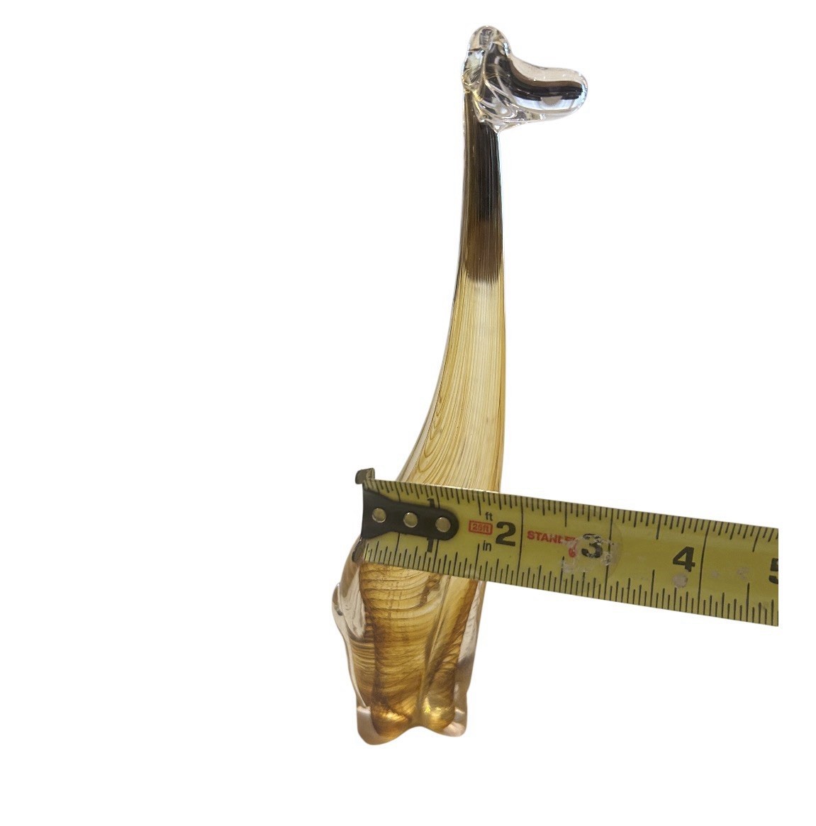 RARE VINTAGE Signed Kenneth Marine Art Glass Giraffe Figure