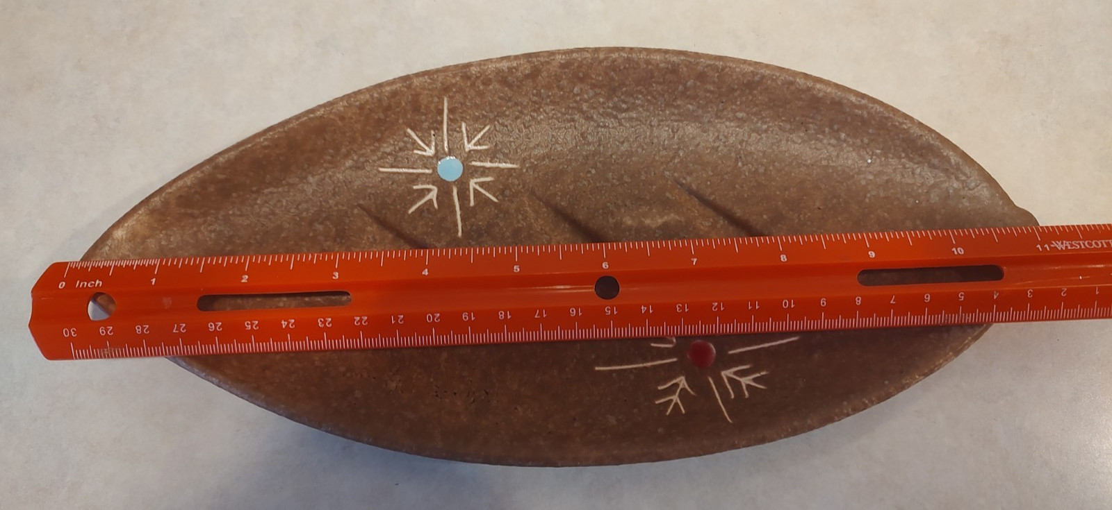 Cleminson Pottery MCM Atomic Starburst Snowflake Large Ashtray 11 1/8 inch L@@K