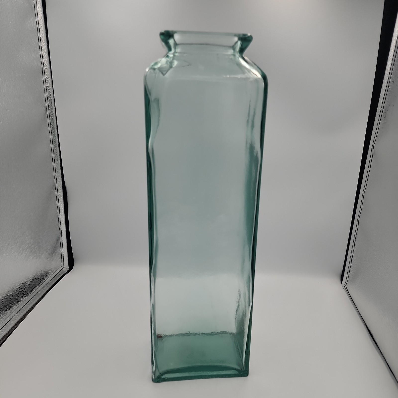 Recycled Greenish Blue Glass Vase 17.5″