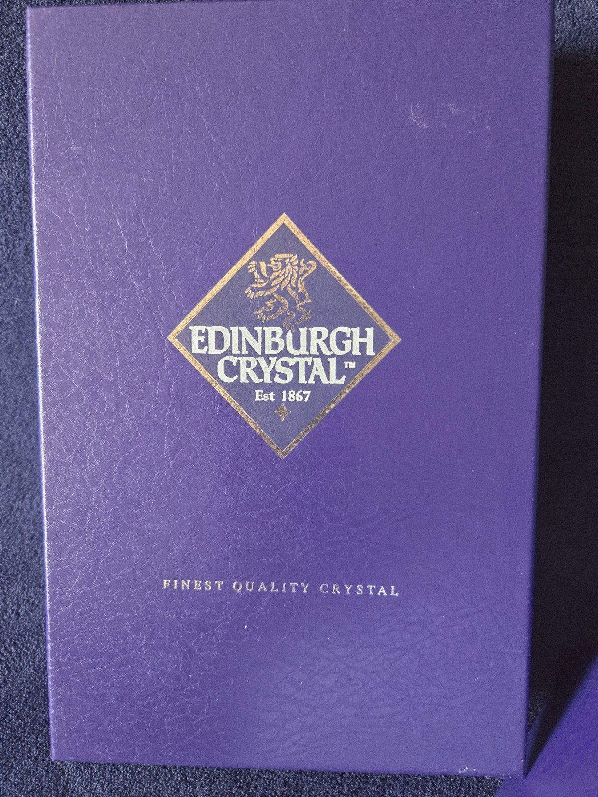 Edinburgh Crystal lead crystal vase 8″, top rim diam-5″, bottom diam-3″