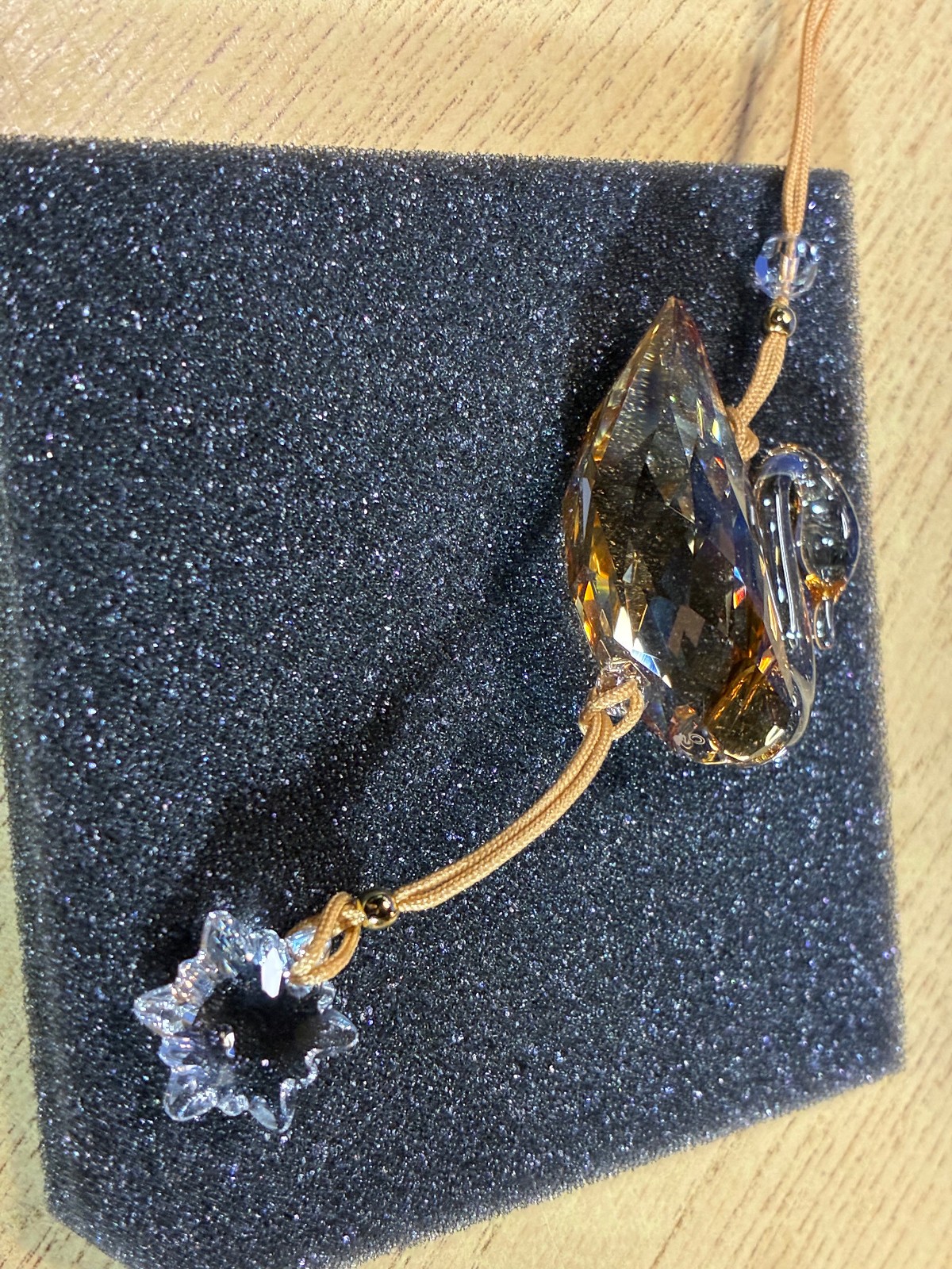 Swarovski Swan Ornament , Crystal Golden Shadow MIB 2020 Loyalty Gift
