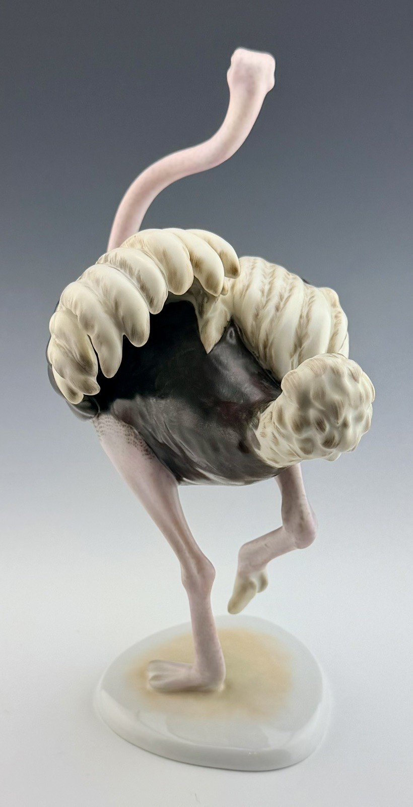 🦋 MINT HEREND Large 11” Ostrich Bird Natural Figurine $1,465 Retail 175th 1st
