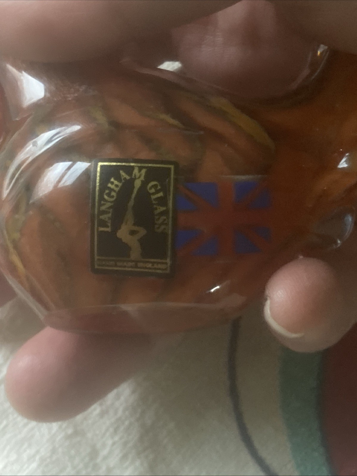 Vintage Langham England Hand Blown Glass Decorative Figurine Rooster Artist Sign