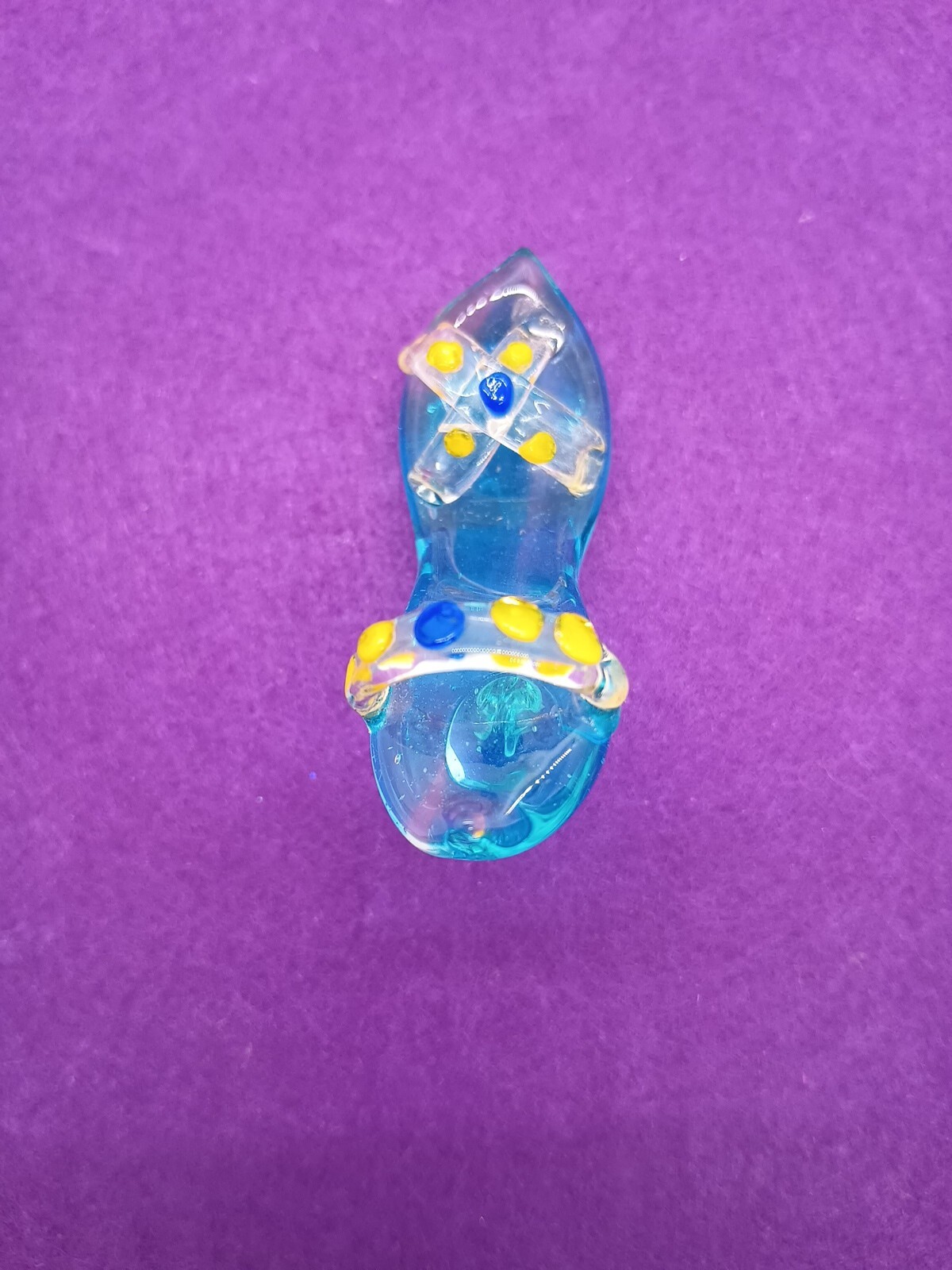 Handmade Glass Mini Shoe 2 1/2 In.