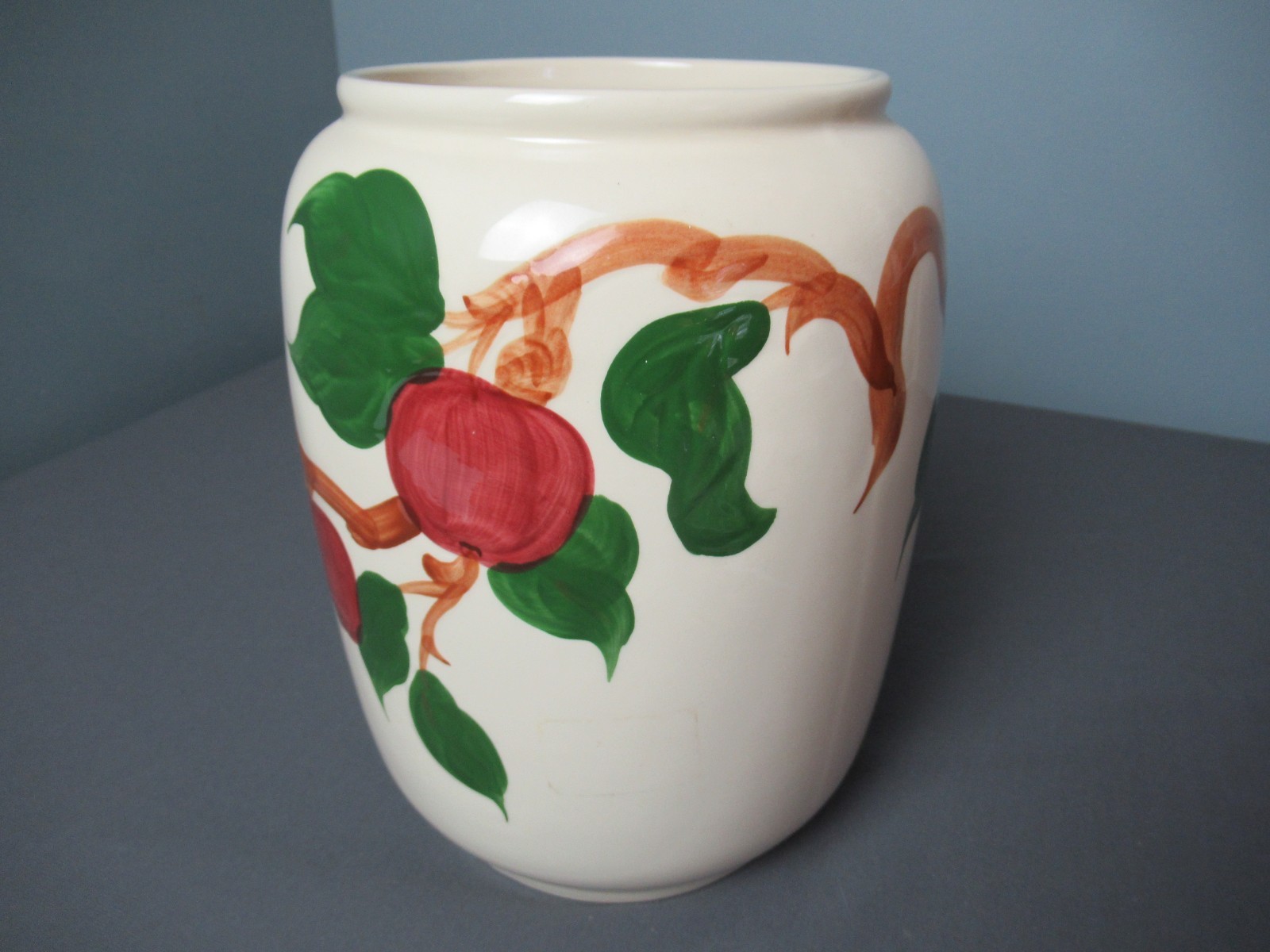 Franciscan Ware Vintage Large Jar Vase Utensil Holder – Apple – Calif USA c6 pp