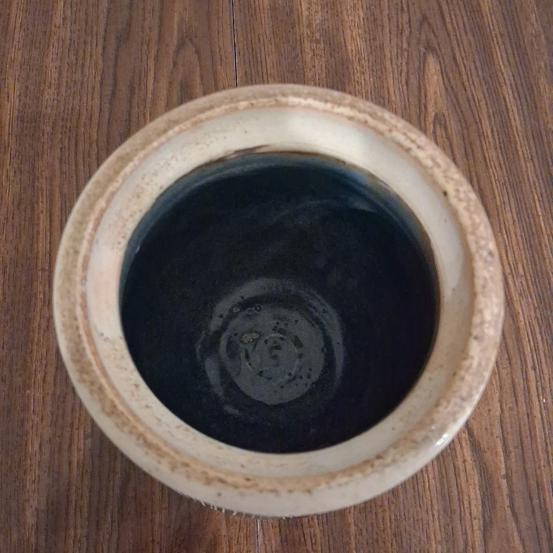 Nicaraguan Jardanaire Hand Crafted Etched Art Pottery Vase Luna Moon Moth 6”