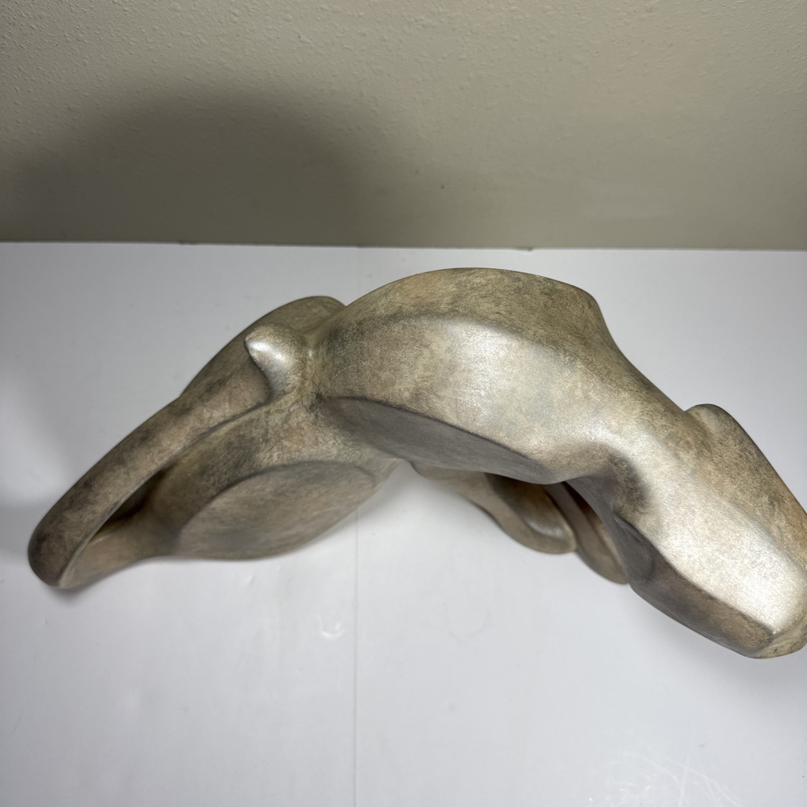 Vintage 1988 Jaru California Ceramic Panther Sculpture Statue MCM Styled 15wx11h