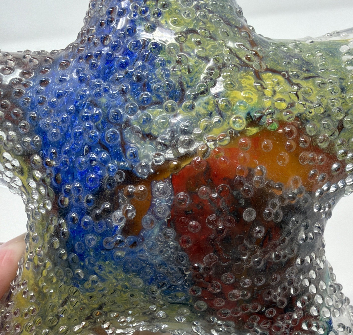 Starfish Paperweight Multi-colored Art Glass 7.75” Murano Style