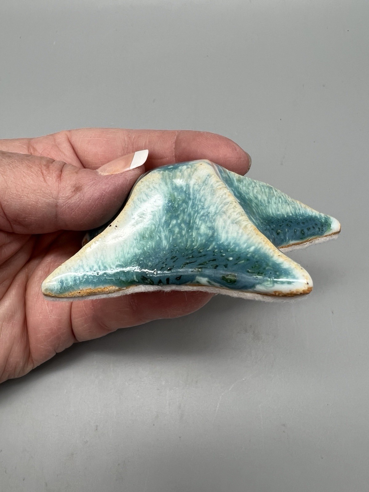 Studio Art Pottery Starfish Decor Aqua Turquoise Tan Variations MJP Custom Tiles