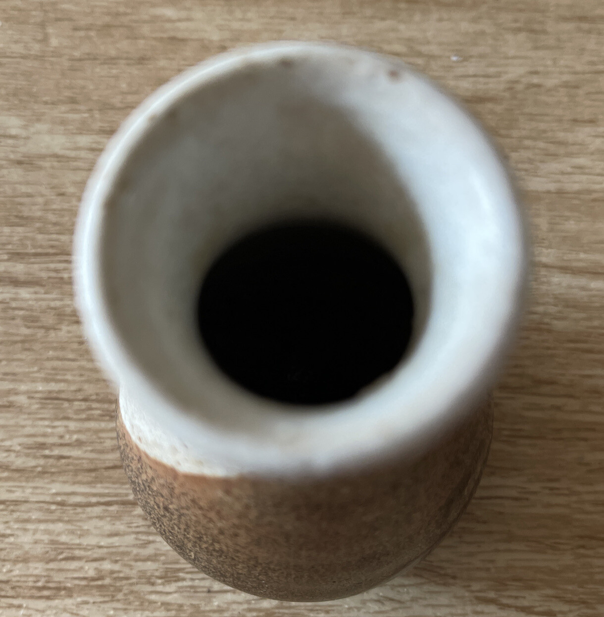 3″ pottery vase mini flower art glazed signed CM hand thrown handcrafted