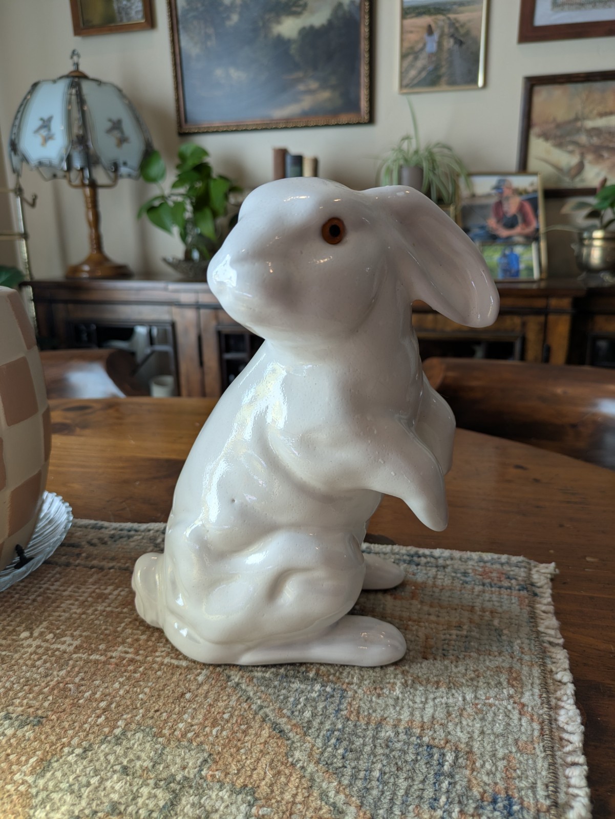 California vintage pottery EARTH NEEDS LTD large bunny rabbit rare