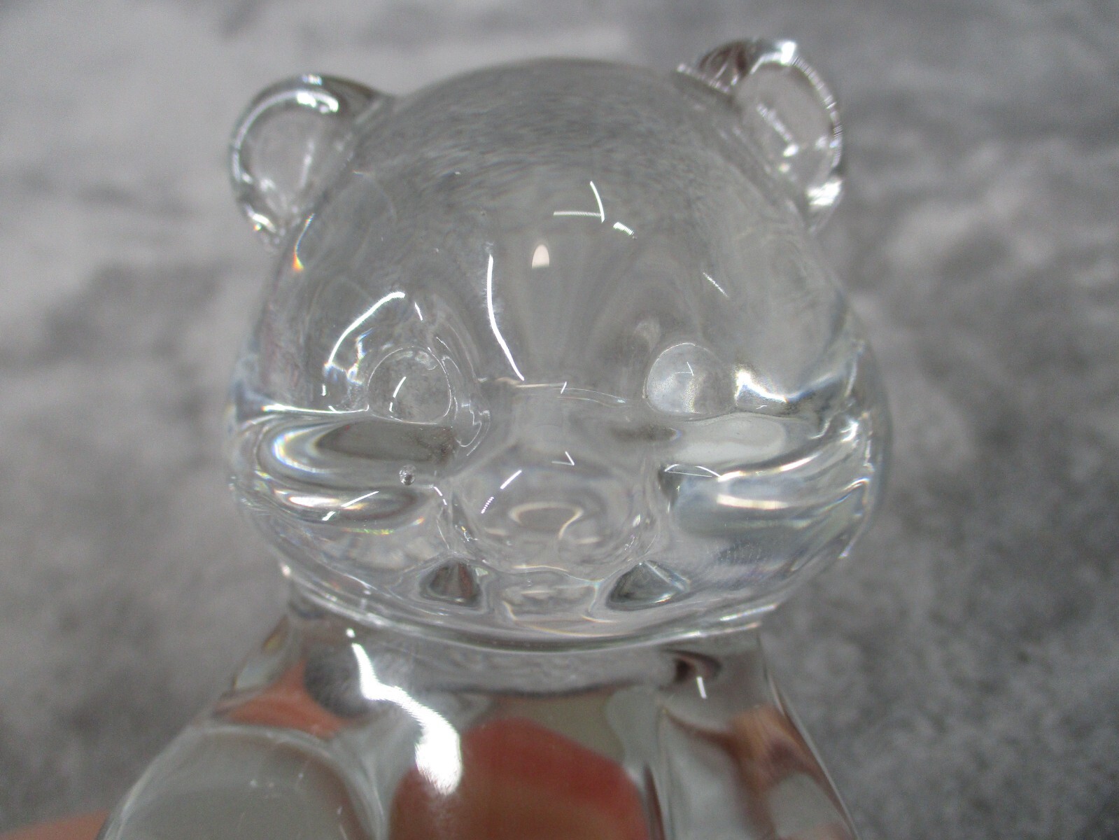 Fenton February Birthstone Birthday Bear Figurine Art Glass 4″ Tall Paper Weight