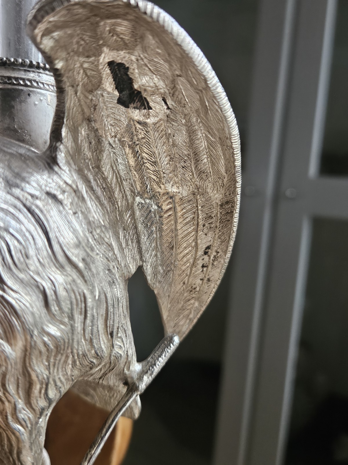 Thomas Wilkinson & Son Victorian Silver Plate And Glass Heron Vase ART DECO