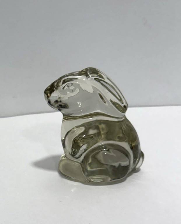 Glass Bunny Rabbit Paperweight Figure Easter Spring Decor