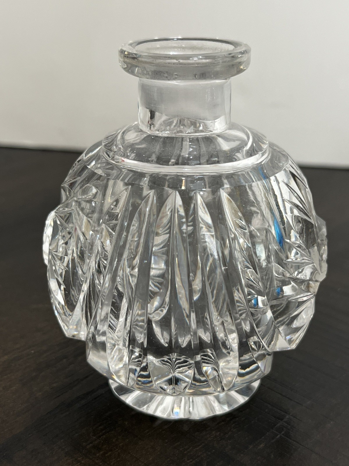 AMERICAN BRILLIANT PERIOD ABP Cut Glass Cologne Perfume Bottle Hobstar Starburst