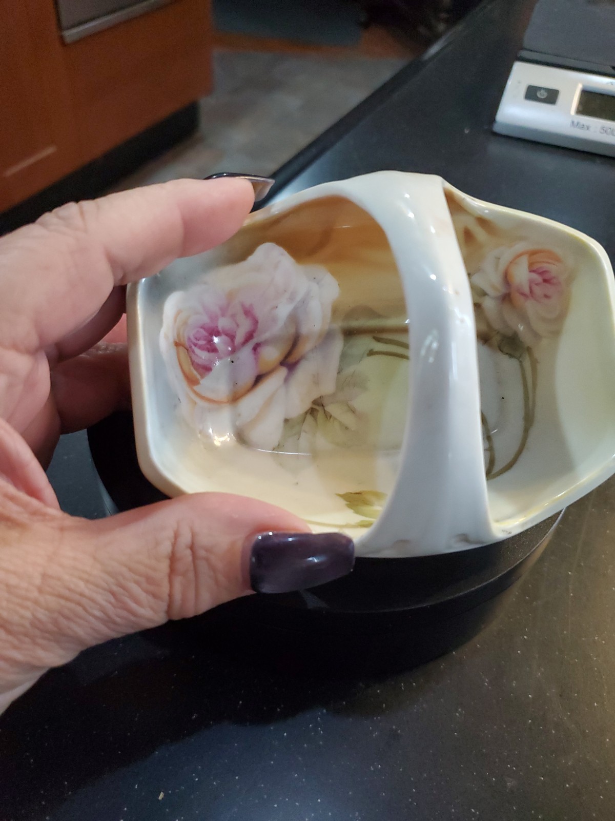 RS Germany Antique Rose Basket