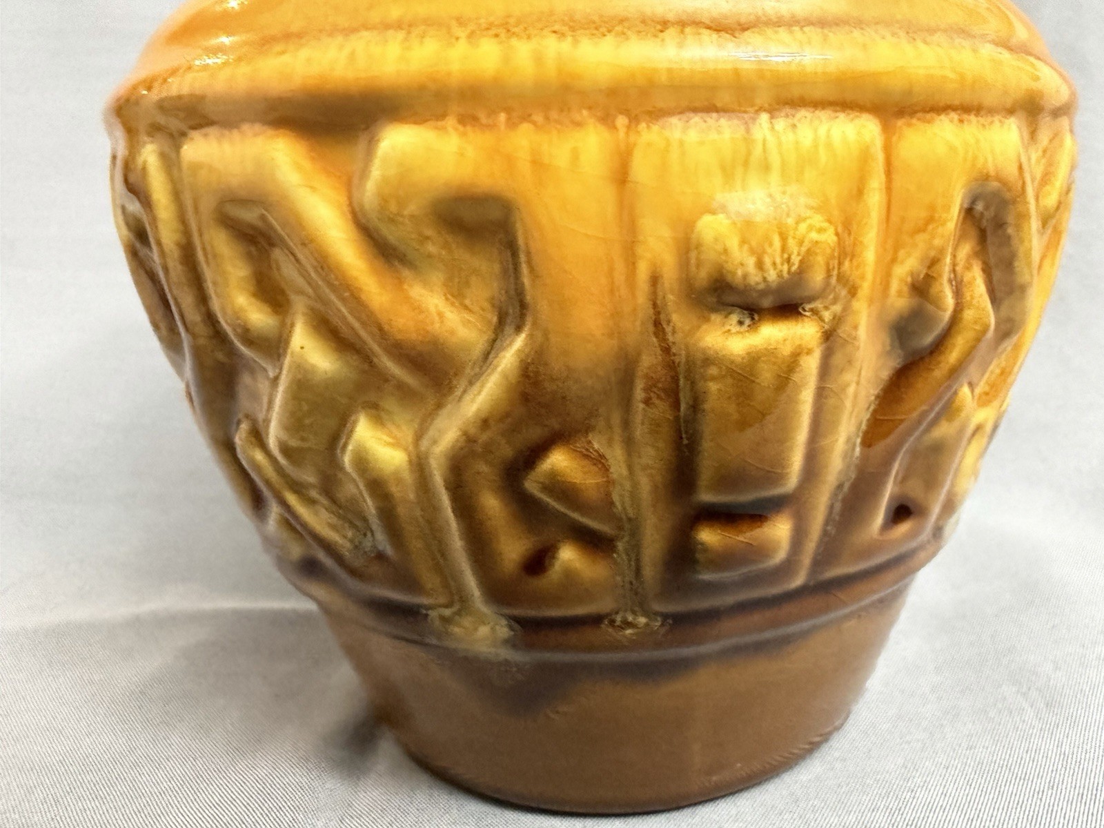 Royal Haeger Orange and Yellow Pottery Vase