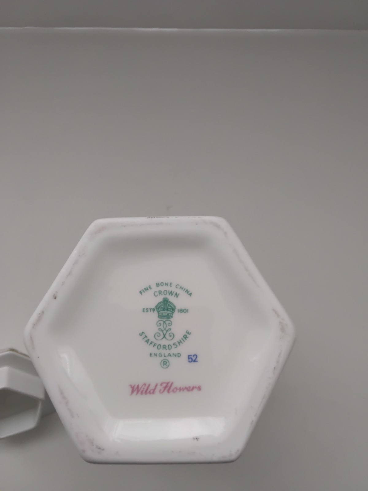 Vintage Crown Staffordshire Wild Flowers Floral Pattern Jar & Lid Hand Painted