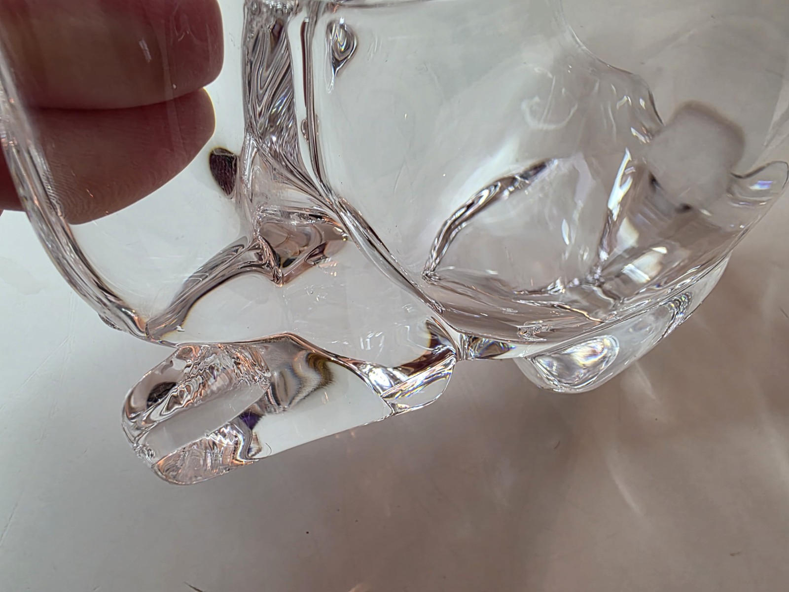 Vannes le Chatel France Vtg. Lead Crystal Glass CAMEL Bowl Dish Ashtray Free Shp