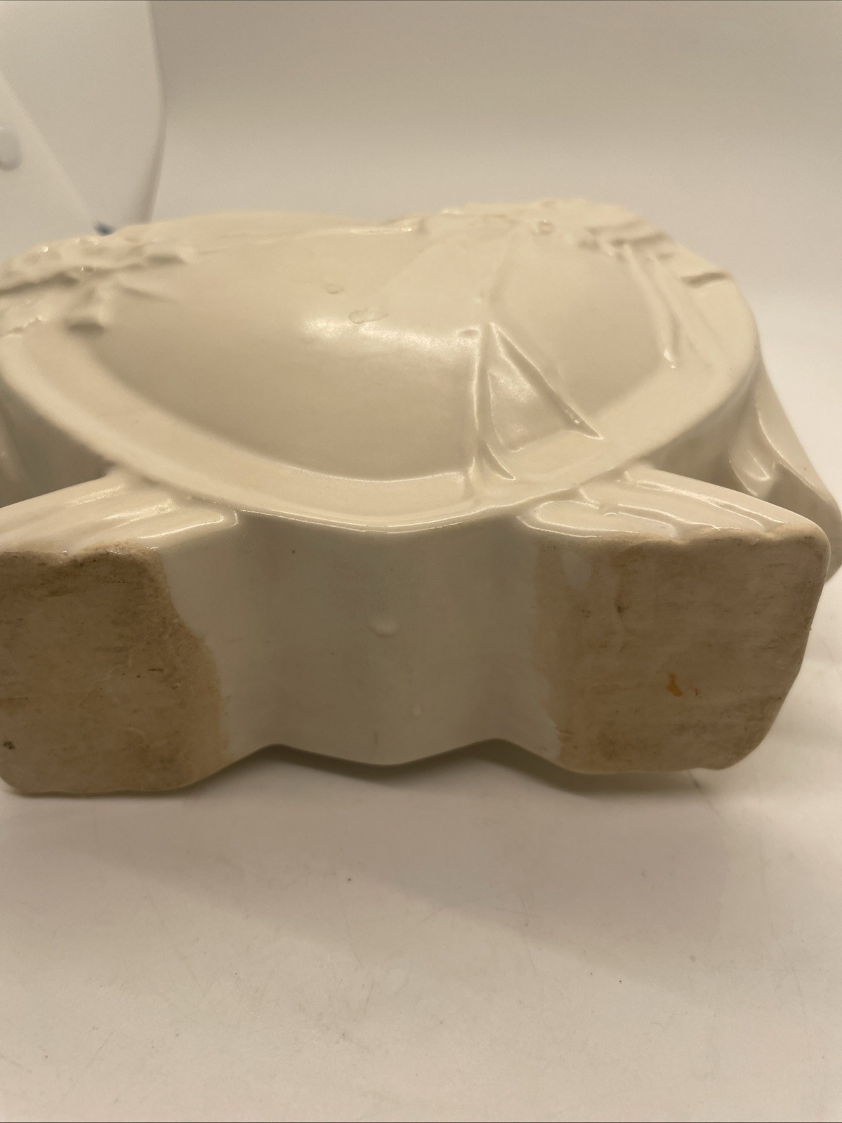 VTG Ceramic Heart Vase Floral Rose Planter Cottage Shabby Chic McCoy Style 5.5”T