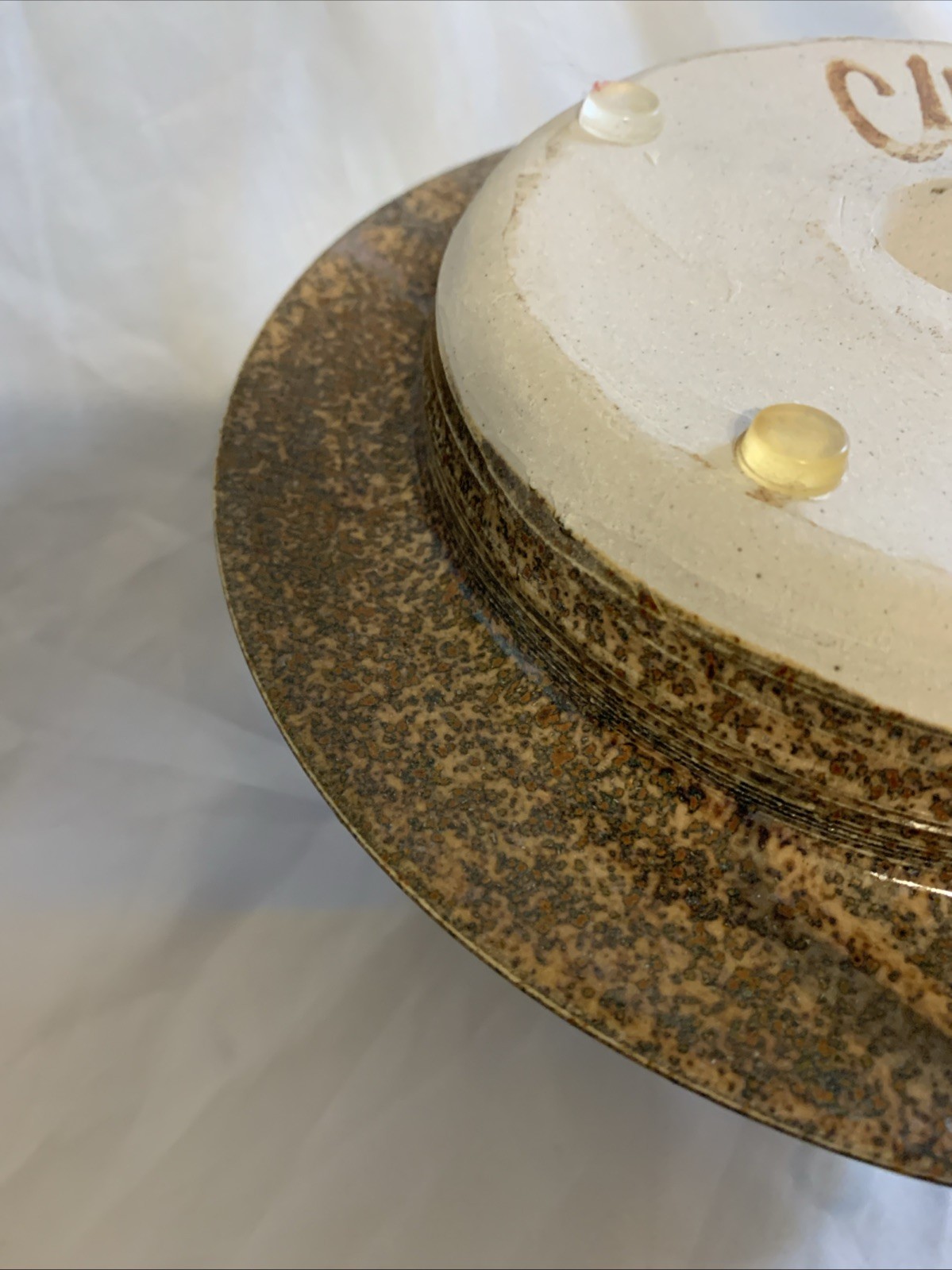 Vintage Handmade Studio Pottery 5 Taper Candlestick Holder Dish Custom Signed