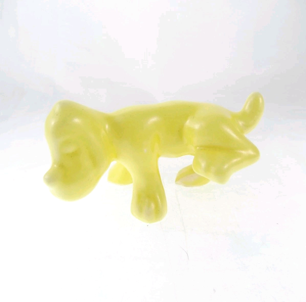 Grapette Soda Camark Pottery Advertising Dog Yellow Pointer Setter Figurine
