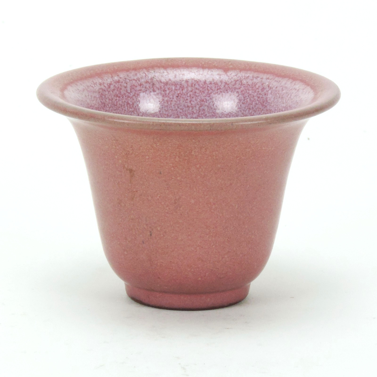 Marblehead Pottery matte pink undecorated 2 1/8″ flared vase arts & crafts