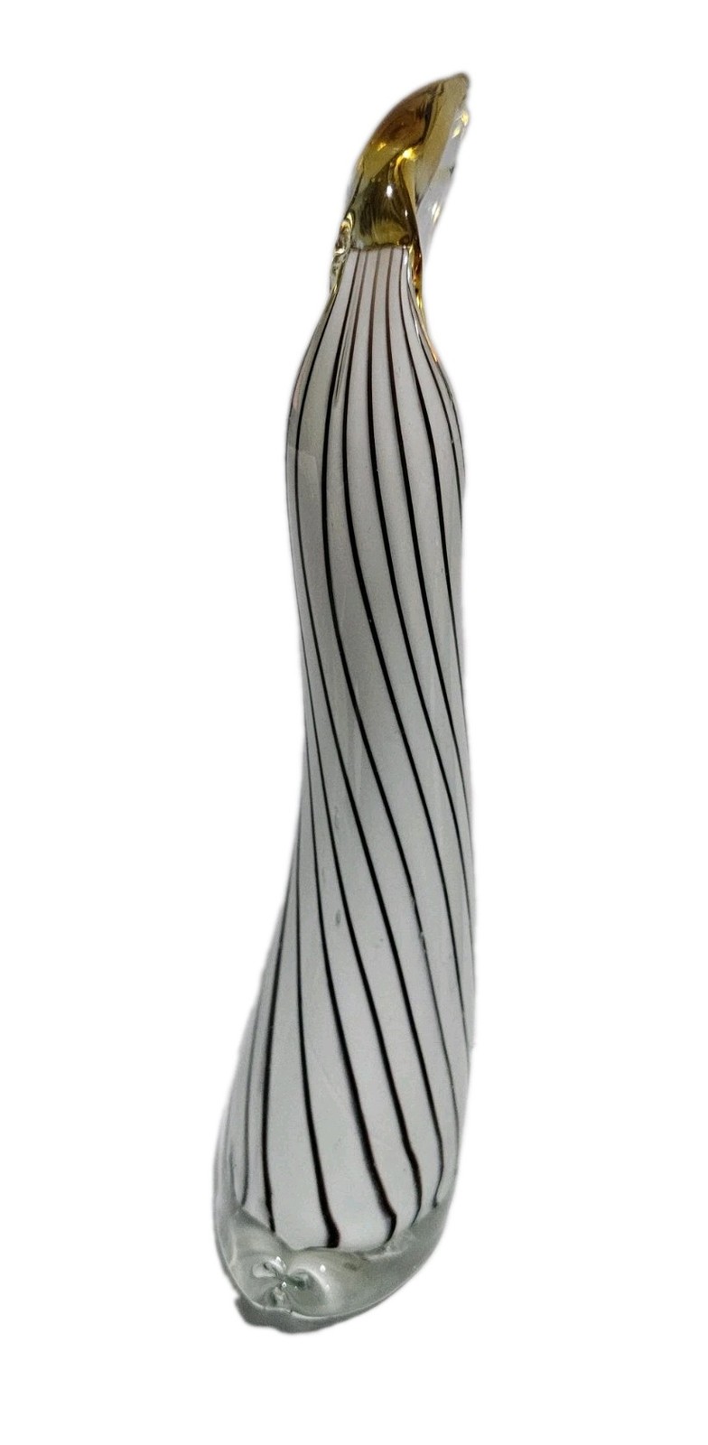 Art Glass Hand Blown Striped Pelican Toucan Penguin Bird Sculpture 10″