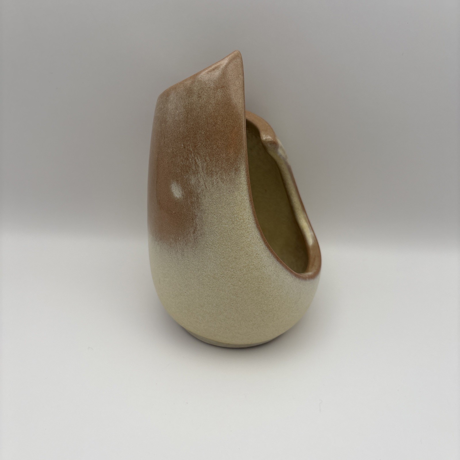 Vintage 1964 Frankoma Pottery 302 Freeform Candle Vase 6” Desert Gold 13oz
