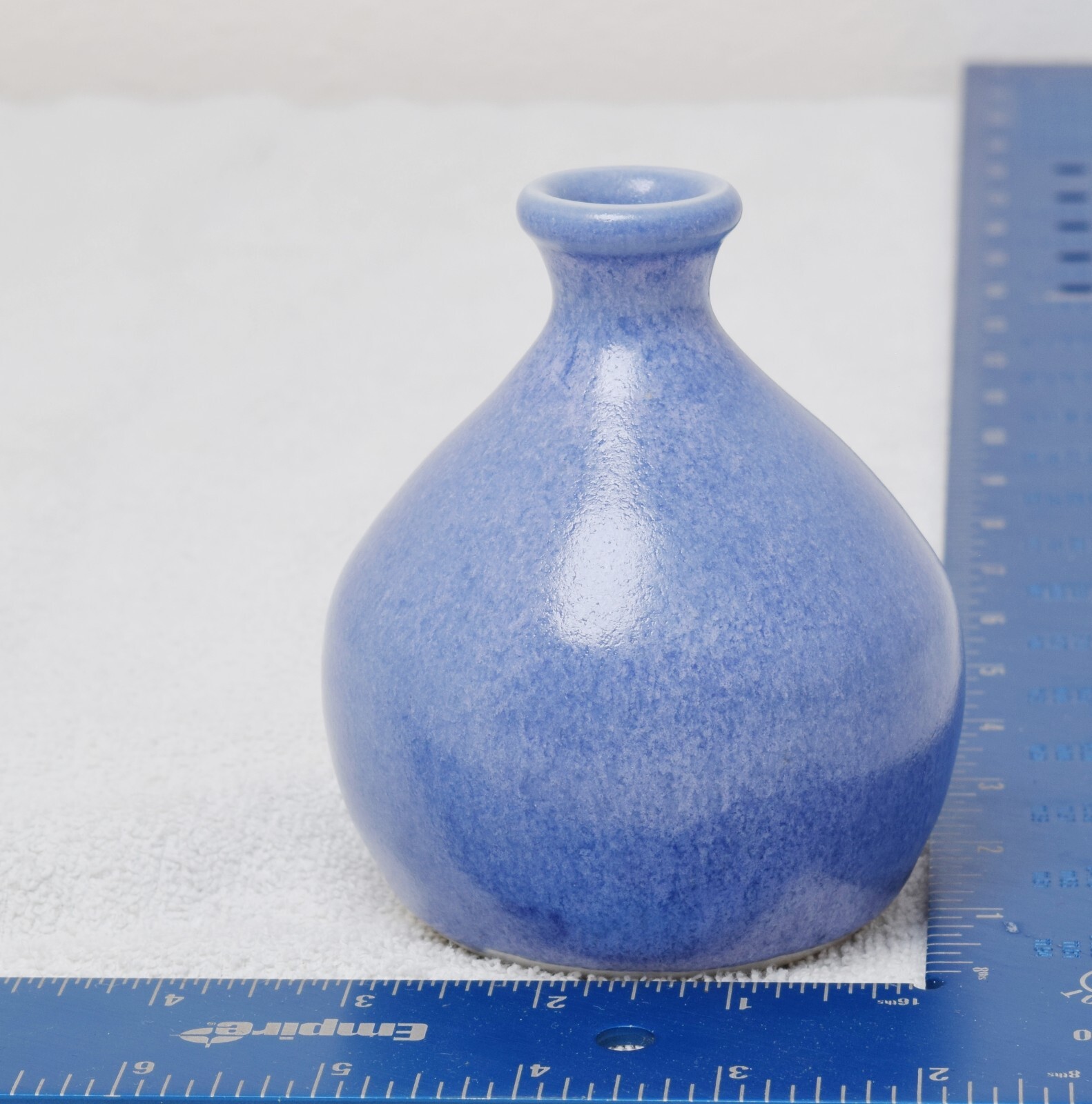 Pottery Glazed Bud Vase Robins Egg Blue Nels Dagars