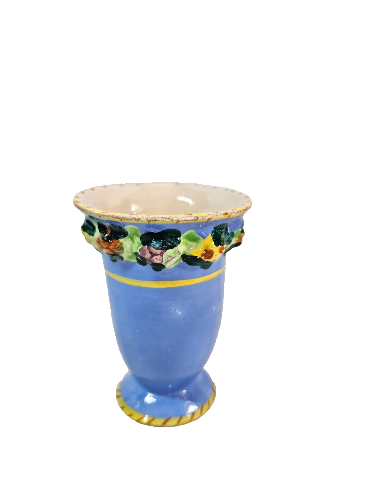 Vintage Small Colourful Italian Vase. 3 3/4 inches tall. Very Cute!!!