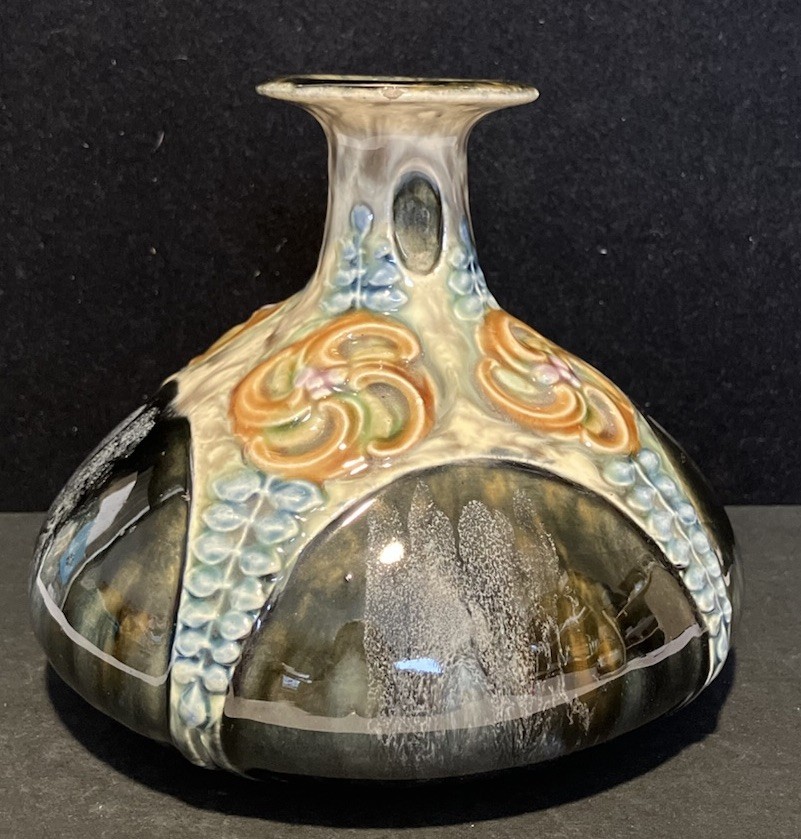 Beautiful Art Nouveau Style Stoneware Vase Stamped 1053