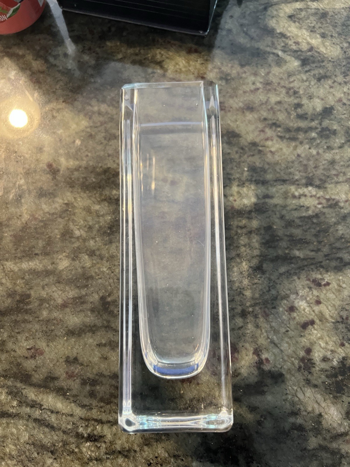 Skruf Full Lead Crystal Vase 81/4 Sweden A 408 Signed Edenfalk Bengt