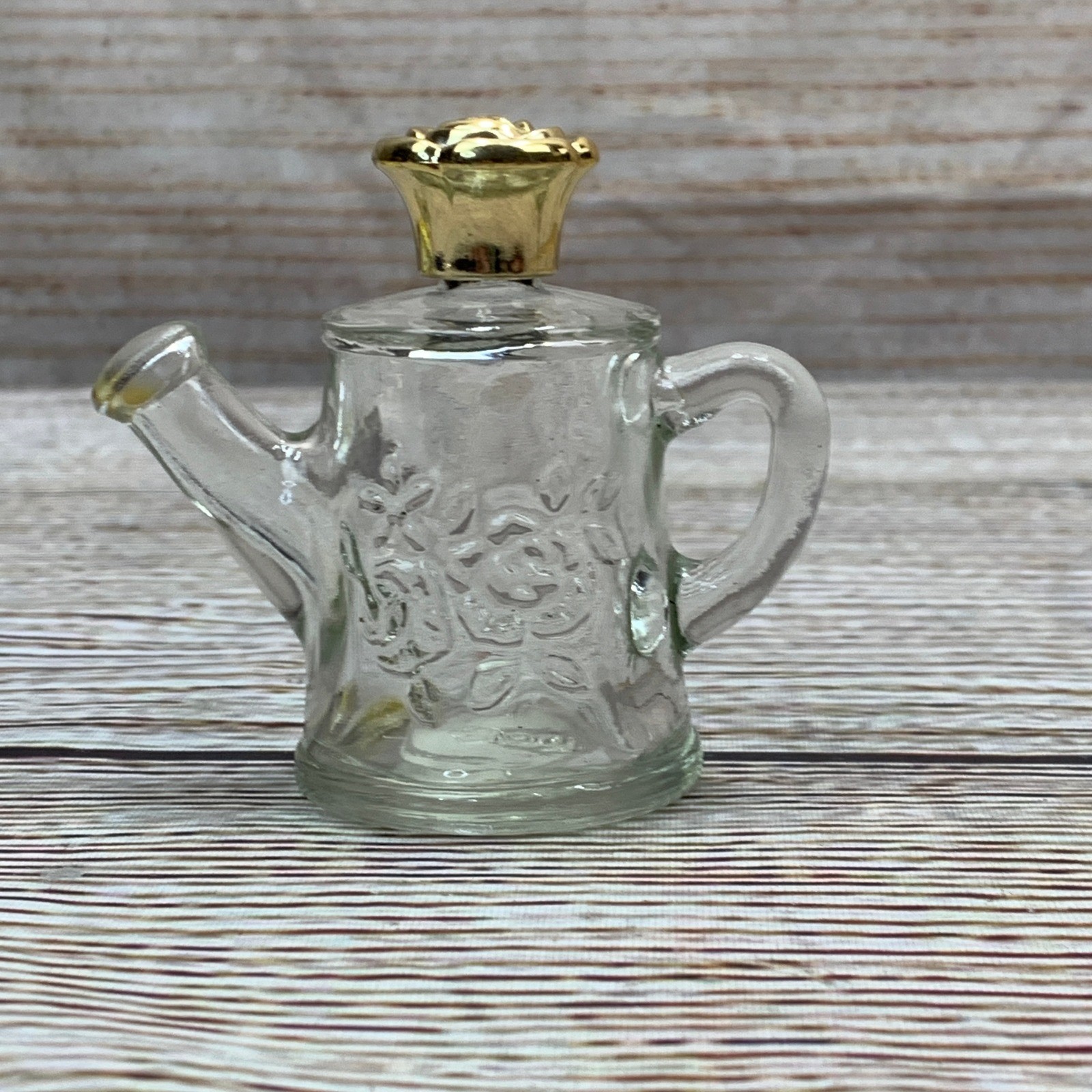 Avon Field of Flowers Cologne Mini Watering Can EMPTY Glass Bottle