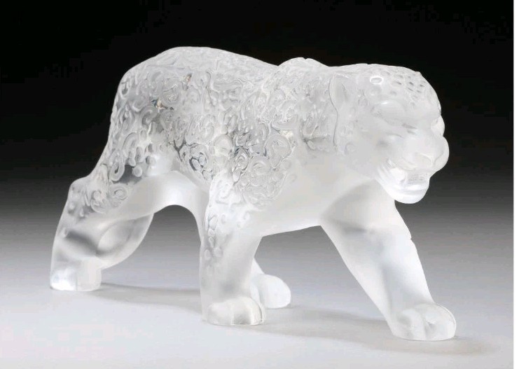 Lalique Frosted Rajah Leopard