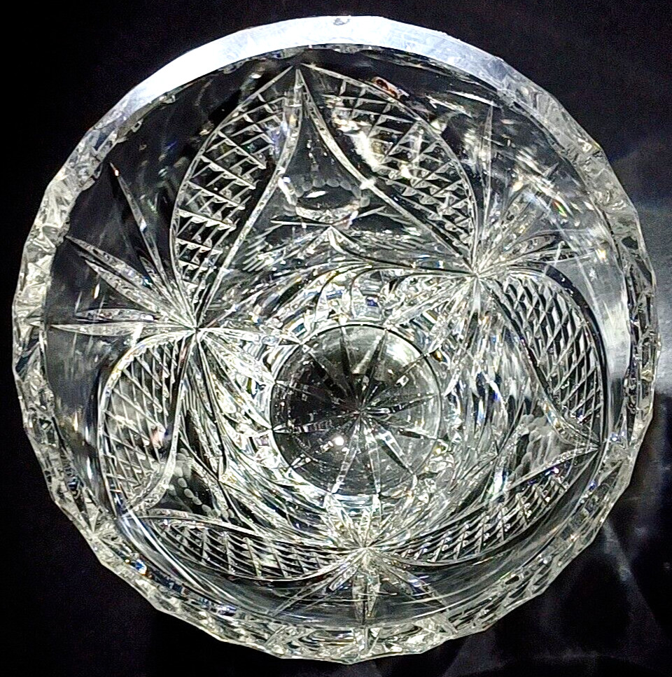 NACHTMANN RESEDA VASE, Cut Lead Crystal, 8 3/8″, VINTAGE