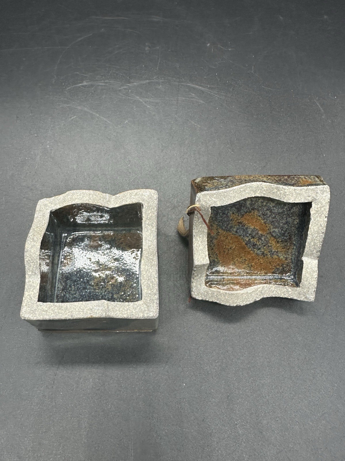 Lamers Pottery Small Box with Lid 2” Cube