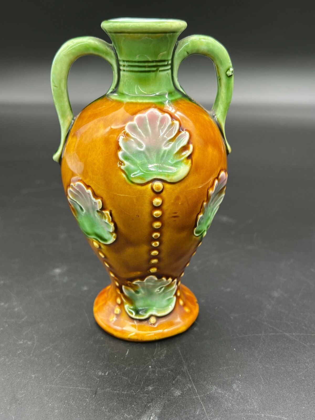 Continental Majolica Flower Bud Vase