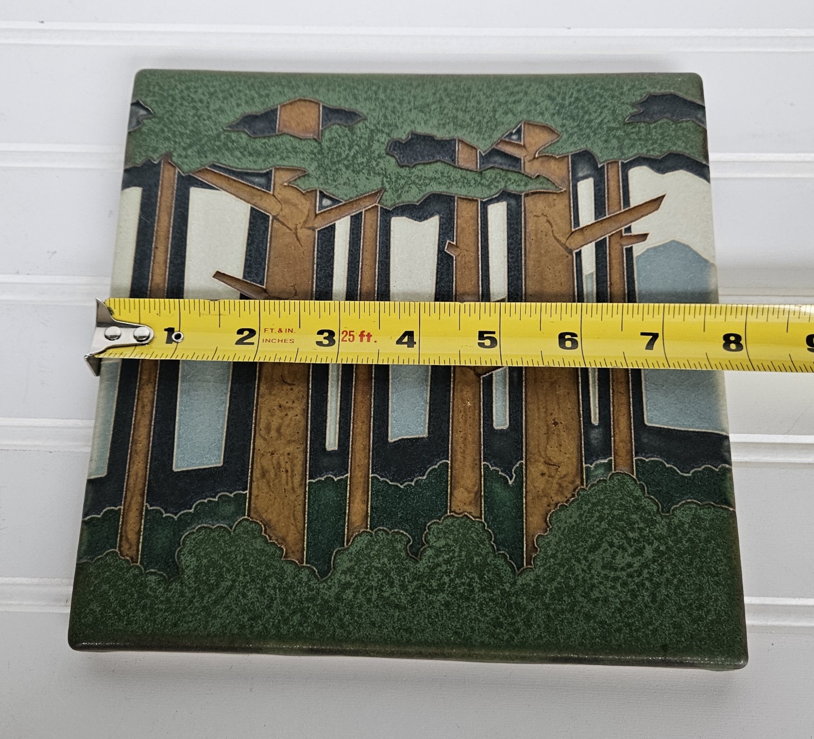 Motawi Tileworks Pine Forest Art Tile Ann Arbor Michigan 8×8