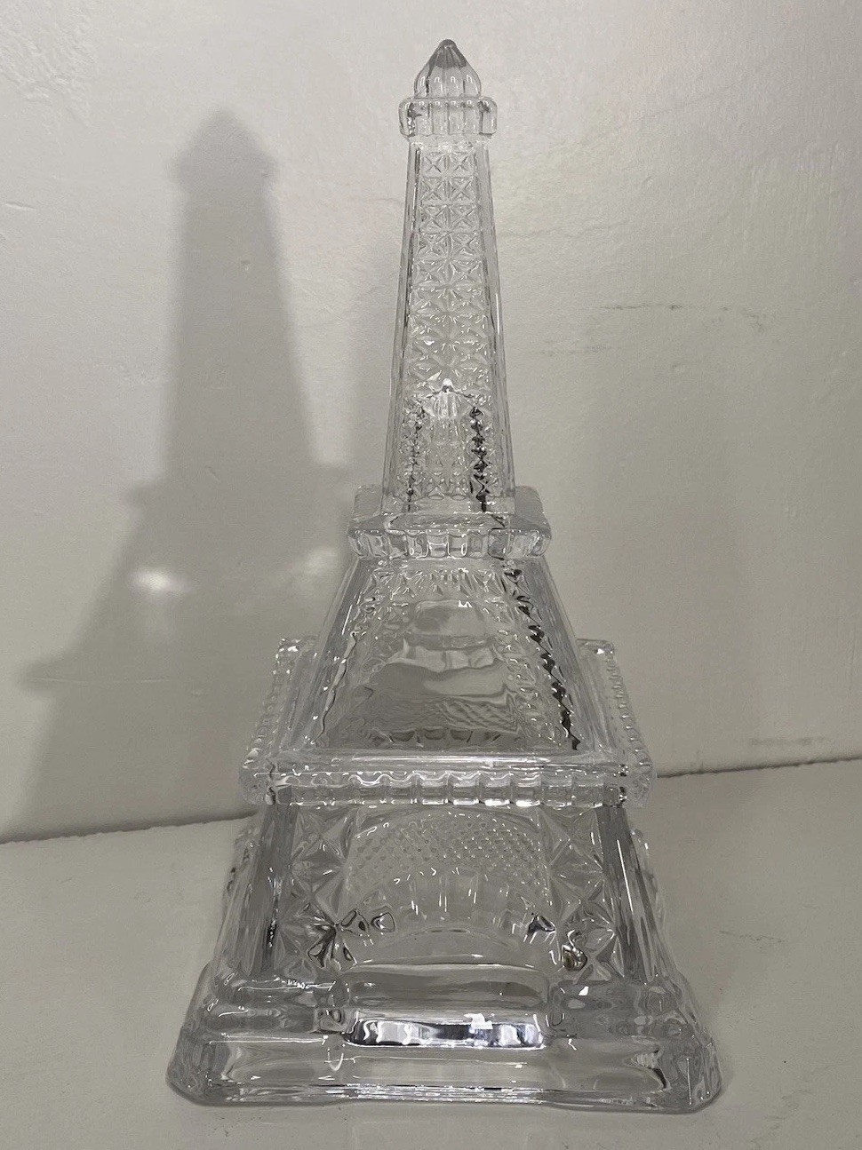 Shannon Crystal by Godinger Eiffel Tower Figurine Trinket Jewelry Keepsake Box