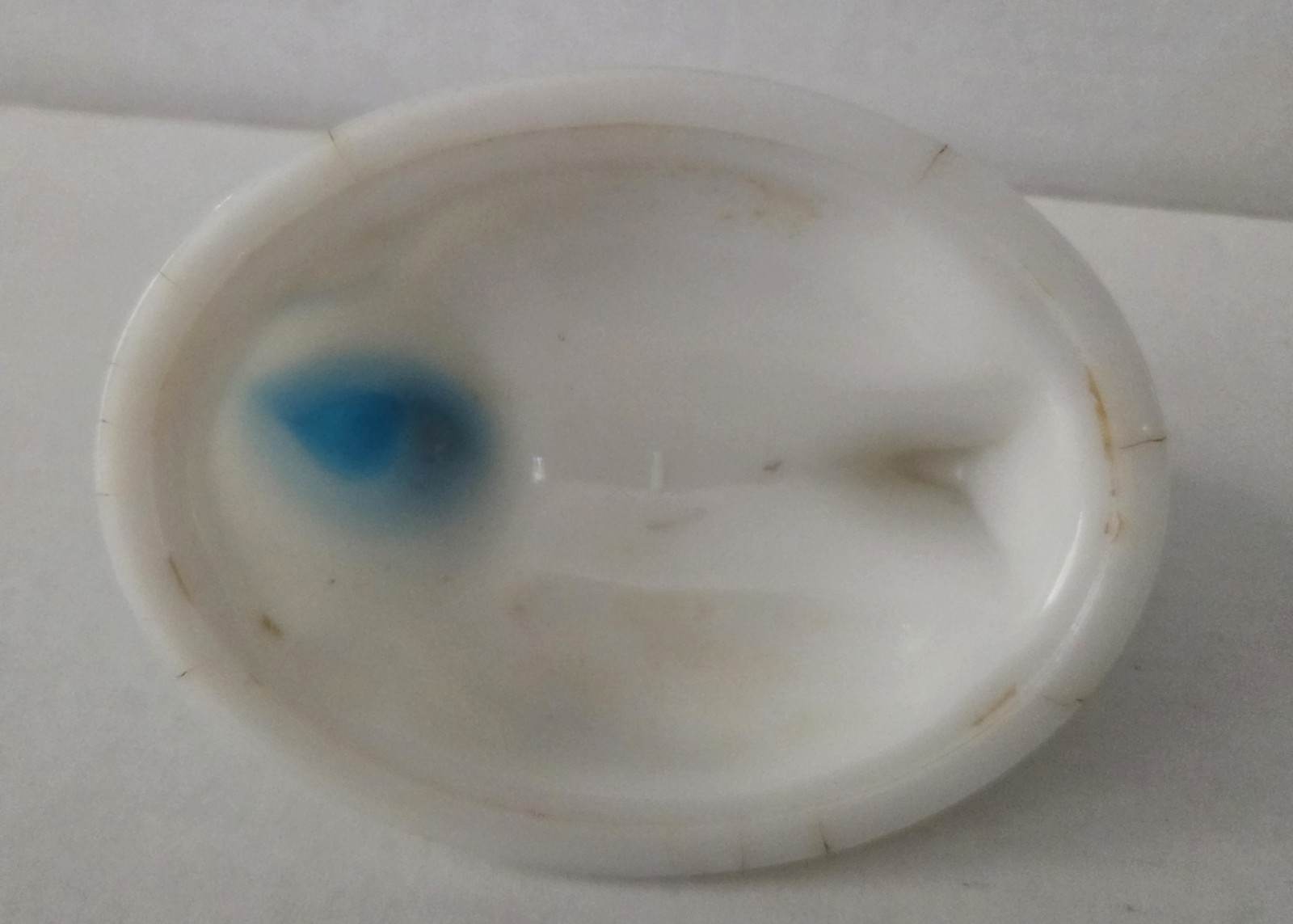 Westmoreland Hen Rooster On Nest blue head white nest Glass 5.5” great condition