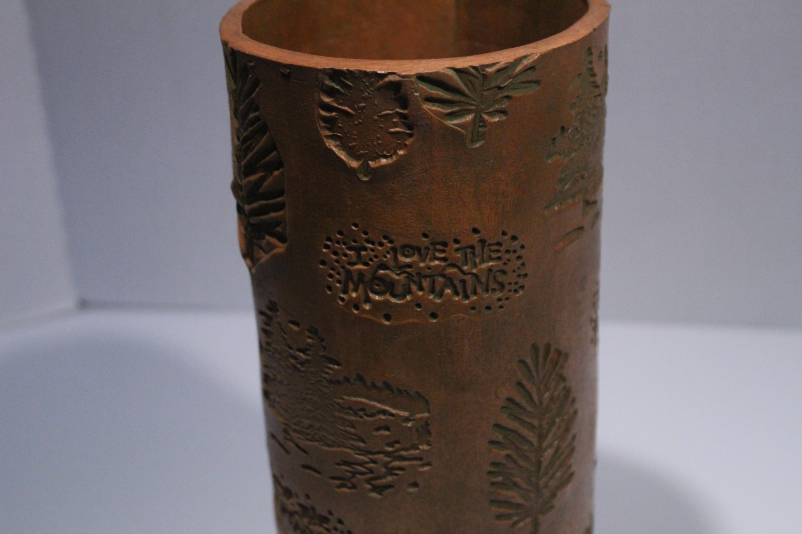 I love the mountains pottery vase 5” Diameter X 10” High