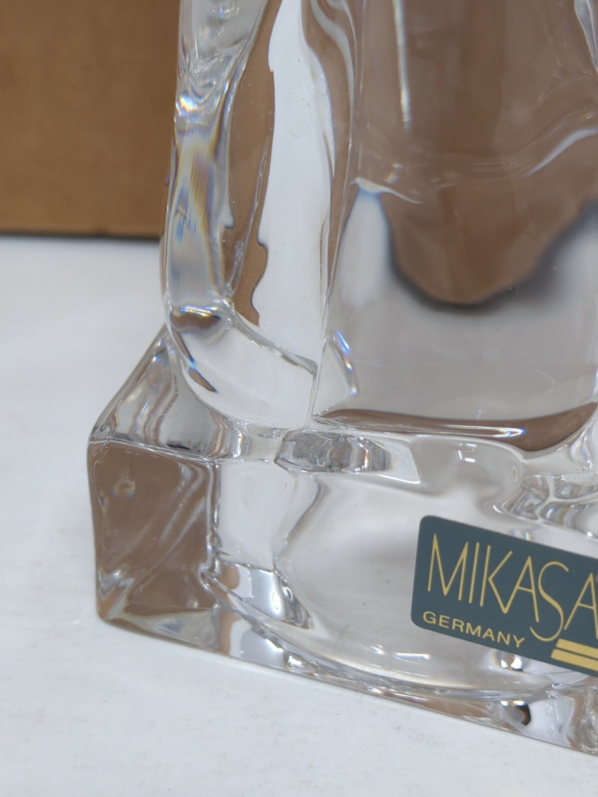 Mikasa Herald Collection German Lead Crystal Angel Playing Violin Statue